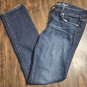 American Eagle Outfitters Women's Dark Blue Skinny Jeans